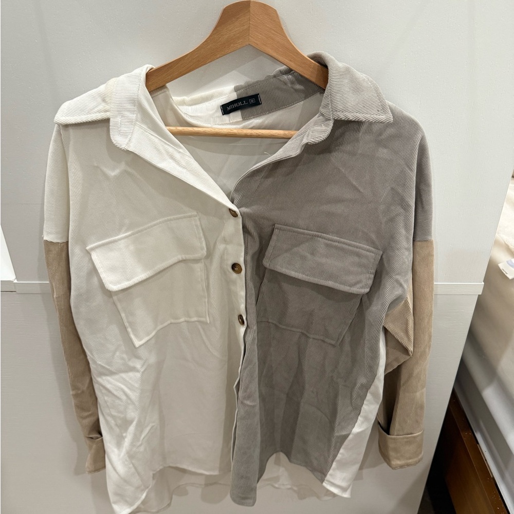 Two-Tone Button Down Shirt